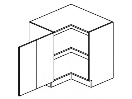 DRPL d. skříňka rohová PREMIUM de LUX 90x90 cm olše