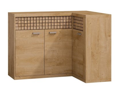 Rohová komoda NATURAL N15L dub ribbeck/vlnka
