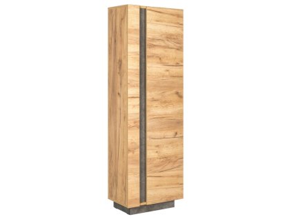 Skříň 1D ARCHI dub kraft zlatý/tmavý kámen