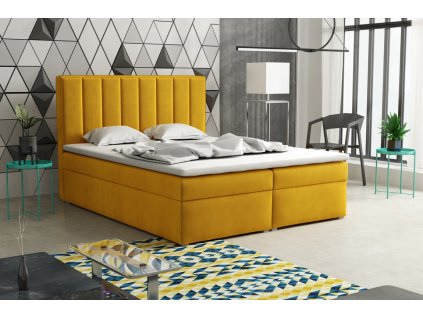 Postel s matrací s ÚP LUCINI BOX 140x200 výběr látek (potah bluvel 10)