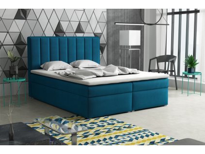 Postel s matrací s ÚP LUCINI BOX 160x200 výběr látek (potah bluvel 10)