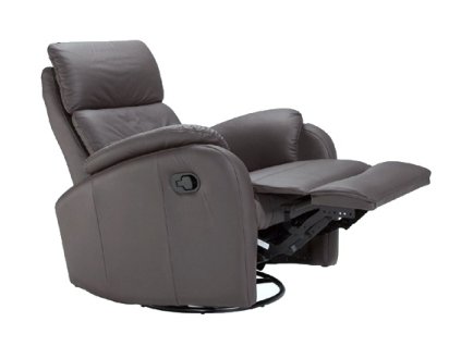 Křeslo relax OFREUS PLUS kůže Steingrau