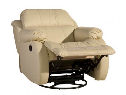 Křeslo relax ROOSEVELT PLUS BLOCK kůže/ekokůže (potah kůže Cappuccino)