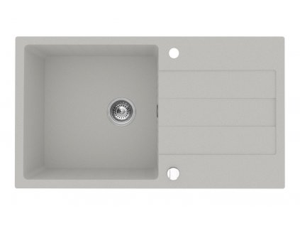 Pyragranitový dřez SPARTA PLUS LUX 1B 1D (78x48) grey