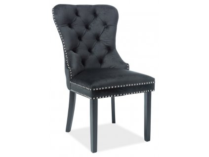 Jídelní čalouněná židle MARKUS VELVET černá/černá