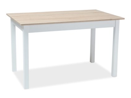 Jídelní stůl rozkládací HORACY 125x75 bílá/dub