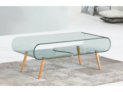 Konferenční stolek CRISTAL buk/sklo