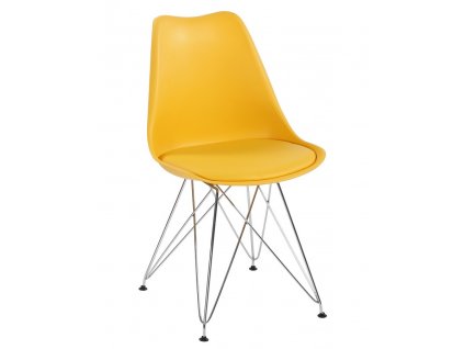 Jídelní židle TIME II žlutá - set 4ks