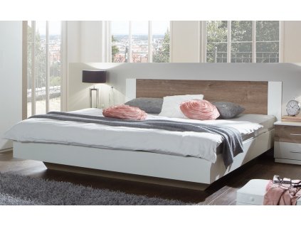 Postel 160x200 MIRABEL 351 bílá/dub bahenní