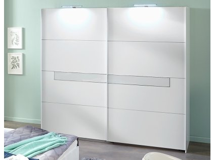 Šatní skříň s posuv. dveřmi PAMELA 862 alpská bílá
