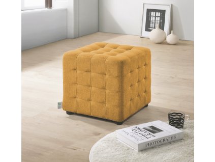 Taburet CUBIX II žlutá látka