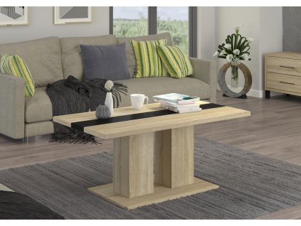 Konferenční stolek Boris dub sonoma/černá