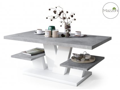 Konferenční stolek VIVA 110x60 cm beton/bílá