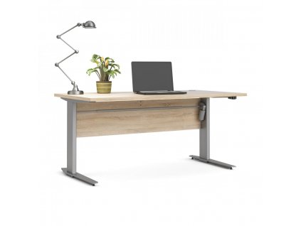 Výškově nastavitelný psací stůl Office 80400/318 dub sonoma/silver grey