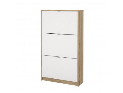 Výklopný botník Flap 006 3KL dub sonoma/bílá