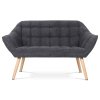 Dvoumístná pohovka, šedá, látka, AK-322 GREY2 (Barva Šedá)