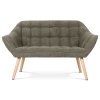 Dvoumístná pohovka, šedá, látka, AK-322 GREY2 (Barva Béžová)