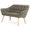 Dvoumístná pohovka, šedá, látka, AK-322 GREY2 (Barva Béžová)