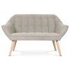 Dvoumístná pohovka, šedá, látka, AK-322 GREY2 (Barva Šedá)