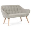 Dvoumístná pohovka, šedá, látka, AK-322 GREY2 (Barva Šedá)