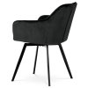 Jídelní židle, černá, sametová látka, DCH-425 BK4 (Barva Černá)