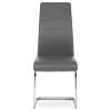 Jídelní židle, šedá, ekokůže, DCL-408 GREY (Barva Šedá)