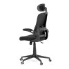 Kancelářská židle, houpací mechanismus, černá síťovina, KA-Q842 BK (Barva Černá)