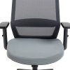 Kancelářská židle, houpací s polohovou aretací, šedá síťovina, KA-V324 GREY (Barva Šedá)