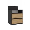 Noční stolek MALWA M1 antracit/dub artisan
