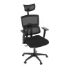 Kancelářská židle, houpací mechanismus, černá síťovina, KA-B1025 BK (Barva Černá)