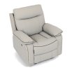 TV polohovací křeslo s elektrickým ovládáním, potah ekokůže v barvě lanýž