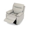 TV polohovací křeslo s elektrickým ovládáním, potah ekokůže v barvě lanýž