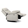TV polohovací křeslo s elektrickým ovládáním, potah ekokůže v barvě lanýž