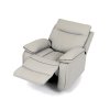 TV polohovací křeslo s elektrickým ovládáním, potah ekokůže v barvě lanýž