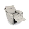 TV polohovací křeslo s elektrickým ovládáním, potah ekokůže v barvě lanýž