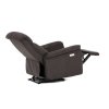 Polohovací křeslo, elektrické zabudované ovládání, hnědá, látka, TV-925 BR2 (Barva Hnědá)