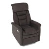 Polohovací křeslo, elektrické zabudované ovládání, hnědá, látka, TV-925 BR2 (Barva Hnědá)