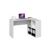 Psací stůl PLUS s regálem MALAX bílá