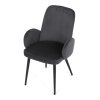 Jídelní židle, šedá, sametová látka, DCL-X7129 GREY2 (Barva Šedá)