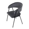 Jídelní židle, šedá, sametová látka, DCL-X7130 GREY2 (Barva Šedá)
