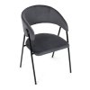 Jídelní židle, šedá, sametová látka, DCL-X7130 GREY2 (Barva Šedá)
