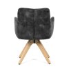 Jídelní židle, černá, sametová látka, HC-D7188 BK4 (Barva Černá)