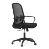 Kancelářská židle, houpací mechanismus, černá látka, KA-S424 BK (Barva Černá)