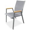 Zahradní židle, kov, síťovina, šedá, AZC-S1050 GREY (Barva Šedá)