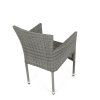 Zahradní židle, kov, polyratan, šedá, AZC-S2118 GREY (Barva Šedá)