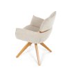 Jídelní židle, béžová, látka, DCH-D1348 CRM2 (Barva Béžová)