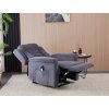 Polohovací křeslo, elektrické kabelové ovládání, šedá, látka, TV-7072 GREY2 (Barva Šedá)