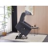 Polohovací křeslo, elektrické kabelové ovládání, šedá, látka, TV-7072 GREY2 (Barva Šedá)