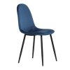 Jídelní židle, modrá, sametová látka, CT-971 BLUE4 (Barva Modrá)
