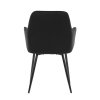Jídelní židle, černá, sametová látka, DCH-215 BK4 (Barva Černá)